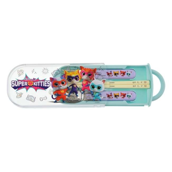 Japan Tokyo Disney Store Super Kitty For Kids Chopsticks Set Trio SUPER KITTIES