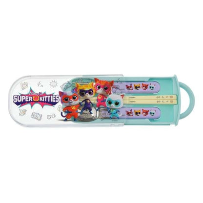 Japan Tokyo Disney Store Super Kitty For Kids Chopsticks Set Trio SUPER KITTIES