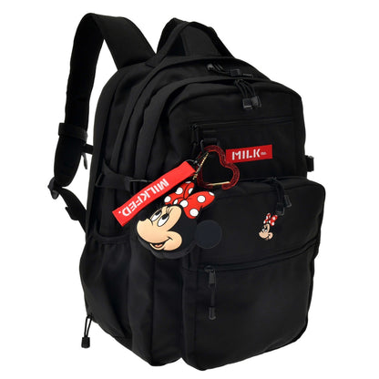 Japan Tokyo Disney Store Minnie MILKFED. Backpack 23L Charm Pouch Carabiner