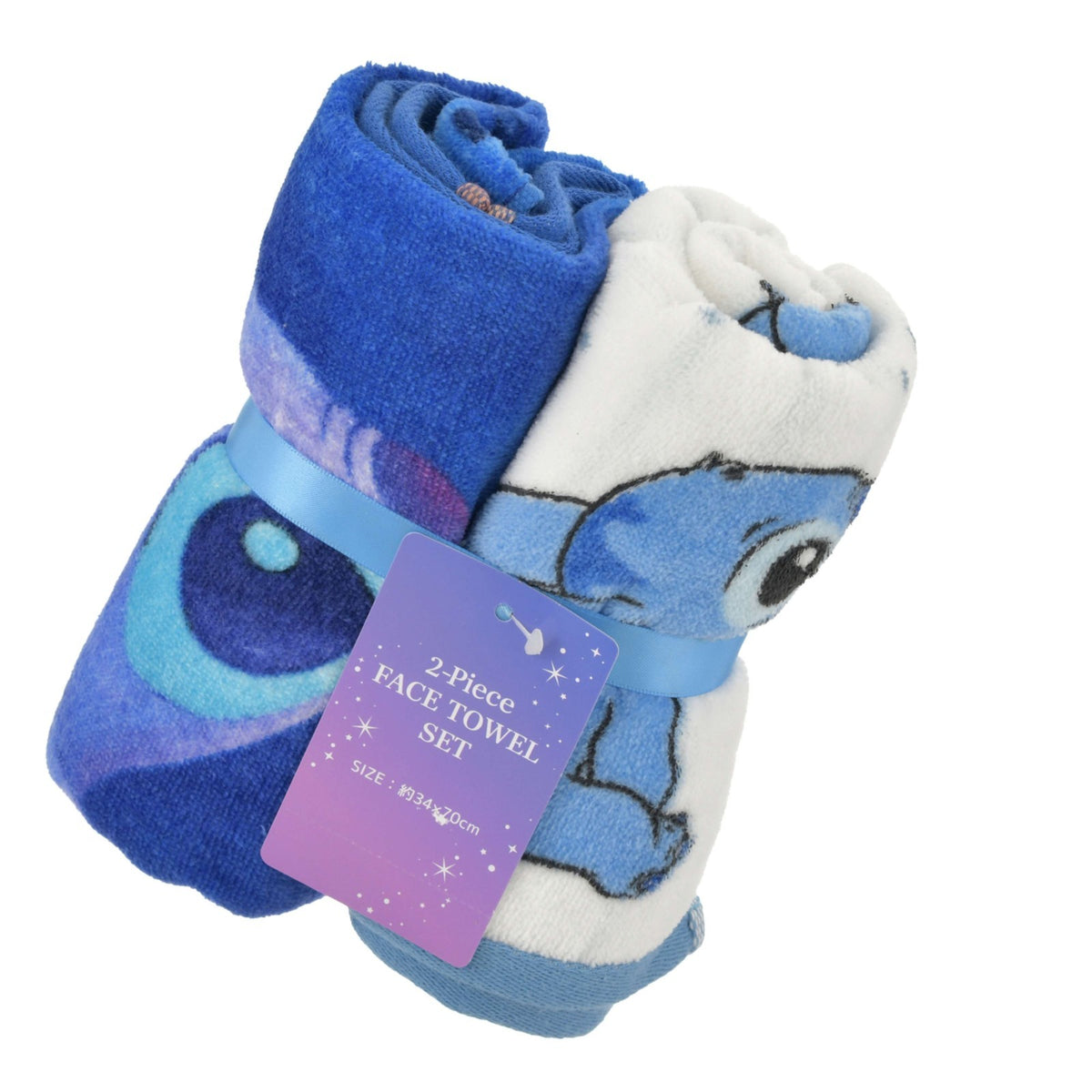 Japan Tokyo Disney Store Stitch  Face Towel Set Nostalgia