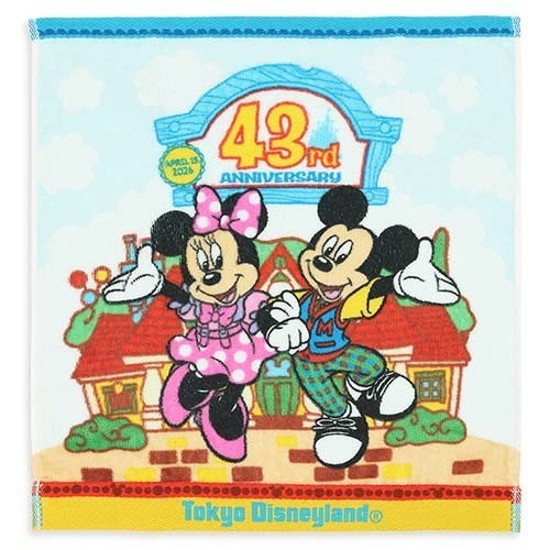 Japan Tokyo Disney Resort 43rd Anniversary Opening ToonTown Wash Towel