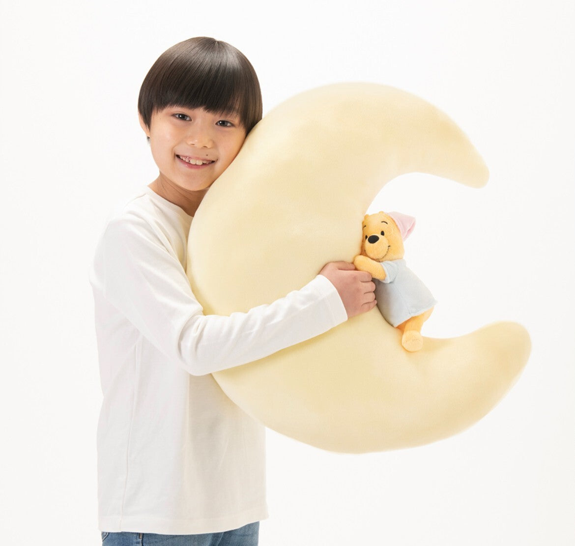 Japan Tokyo Disney Resort Winnie the Pooh Plush Toy cushion crescent moon