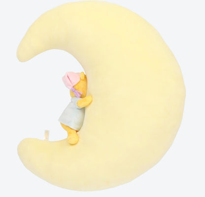Japan Tokyo Disney Resort Winnie the Pooh Plush Toy cushion crescent moon