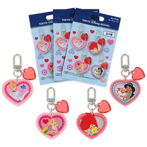 Japan Tokyo Disney Resort Princess Motif Keychain Set