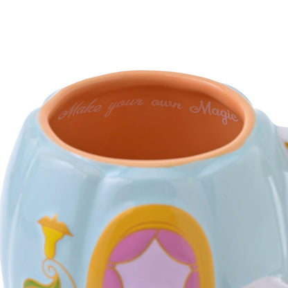 Japan Tokyo Disney Store Cinderella 3D Pumpkin Carriage with Signature Mug