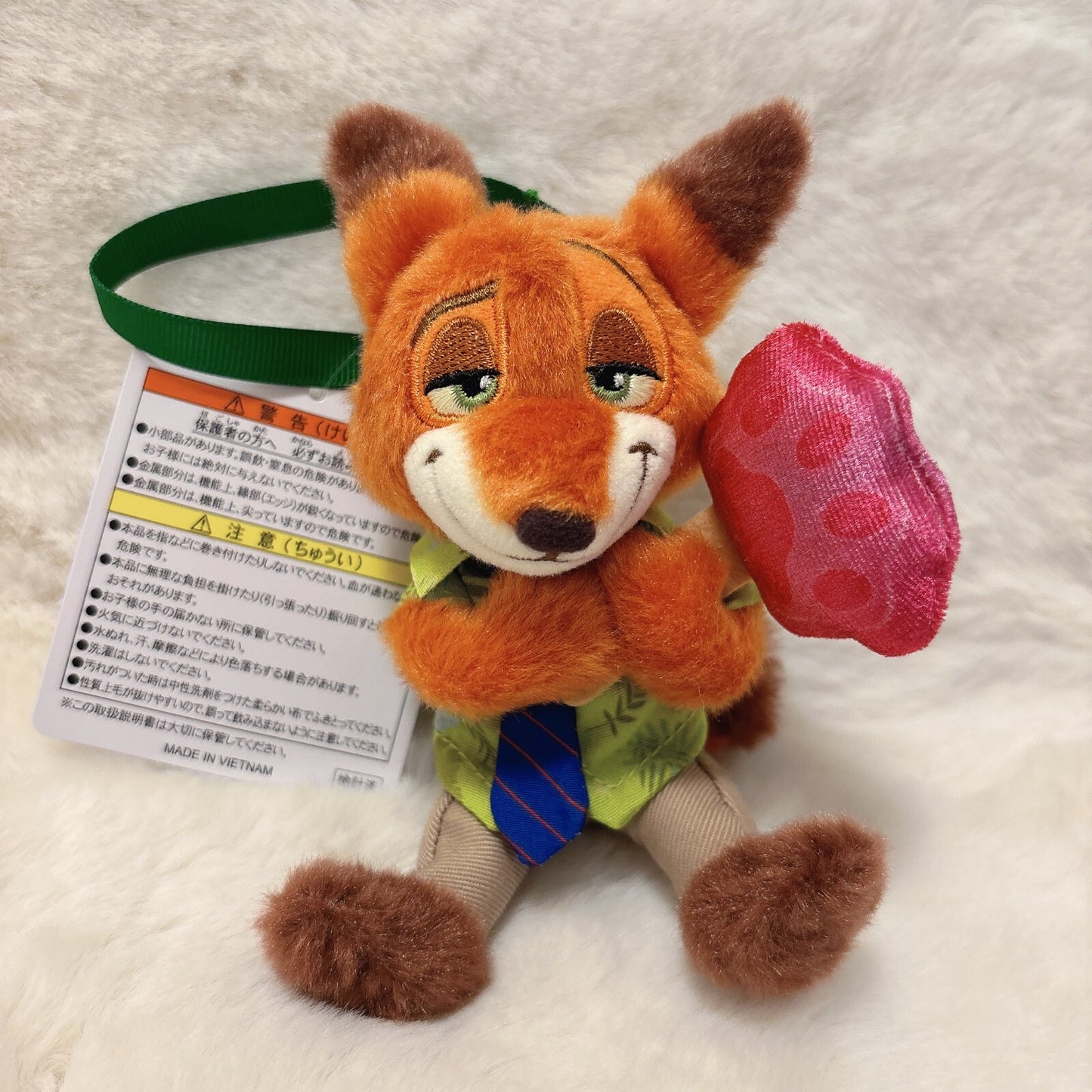 Japan Tokyo Disney Resort Plush Toy Keychain Zootopia Nick Ice Candy