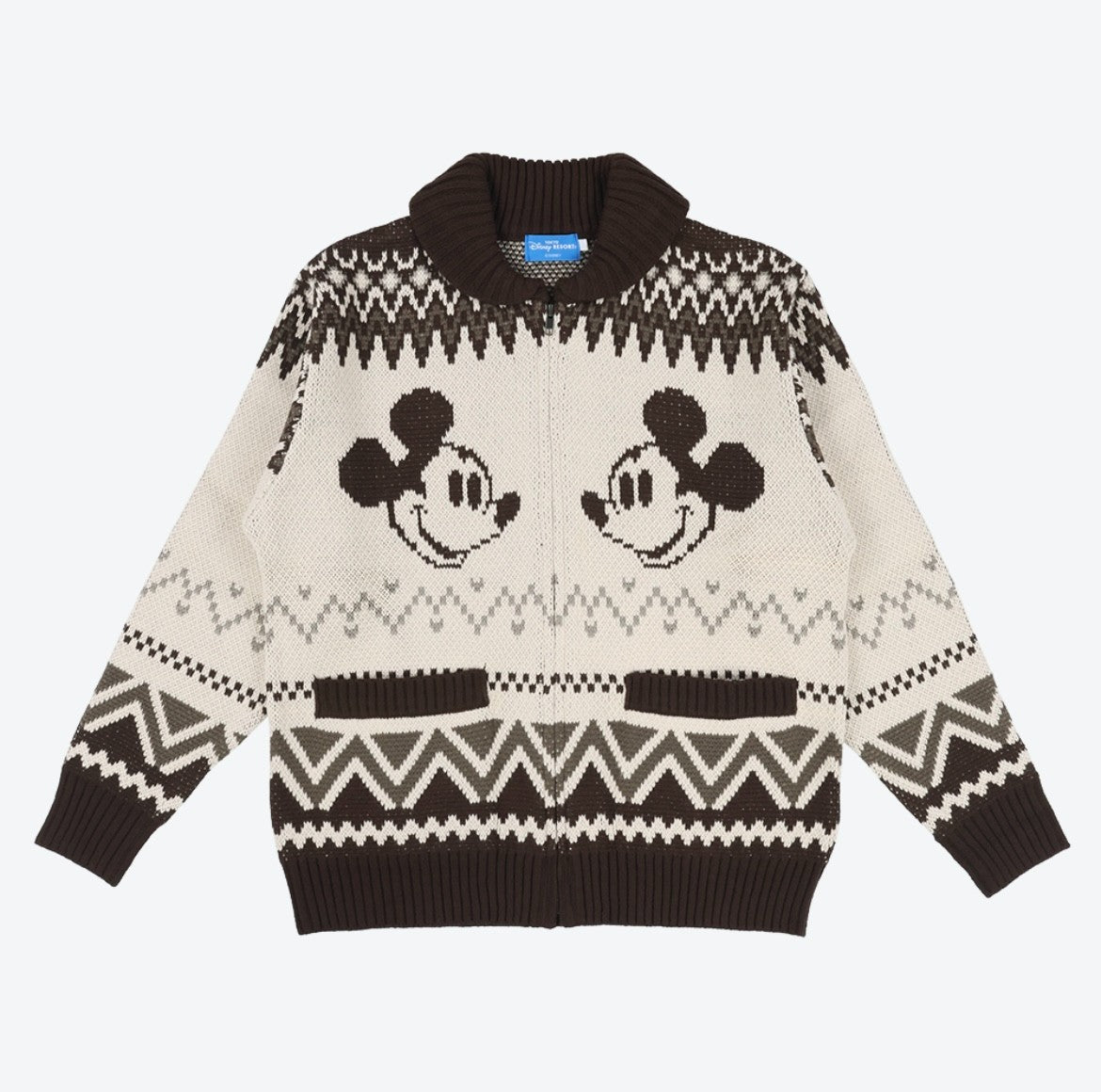 Japan Tokyo Disney Resort Mickey Mouse Sweater Unisex L Size White Limited 2025