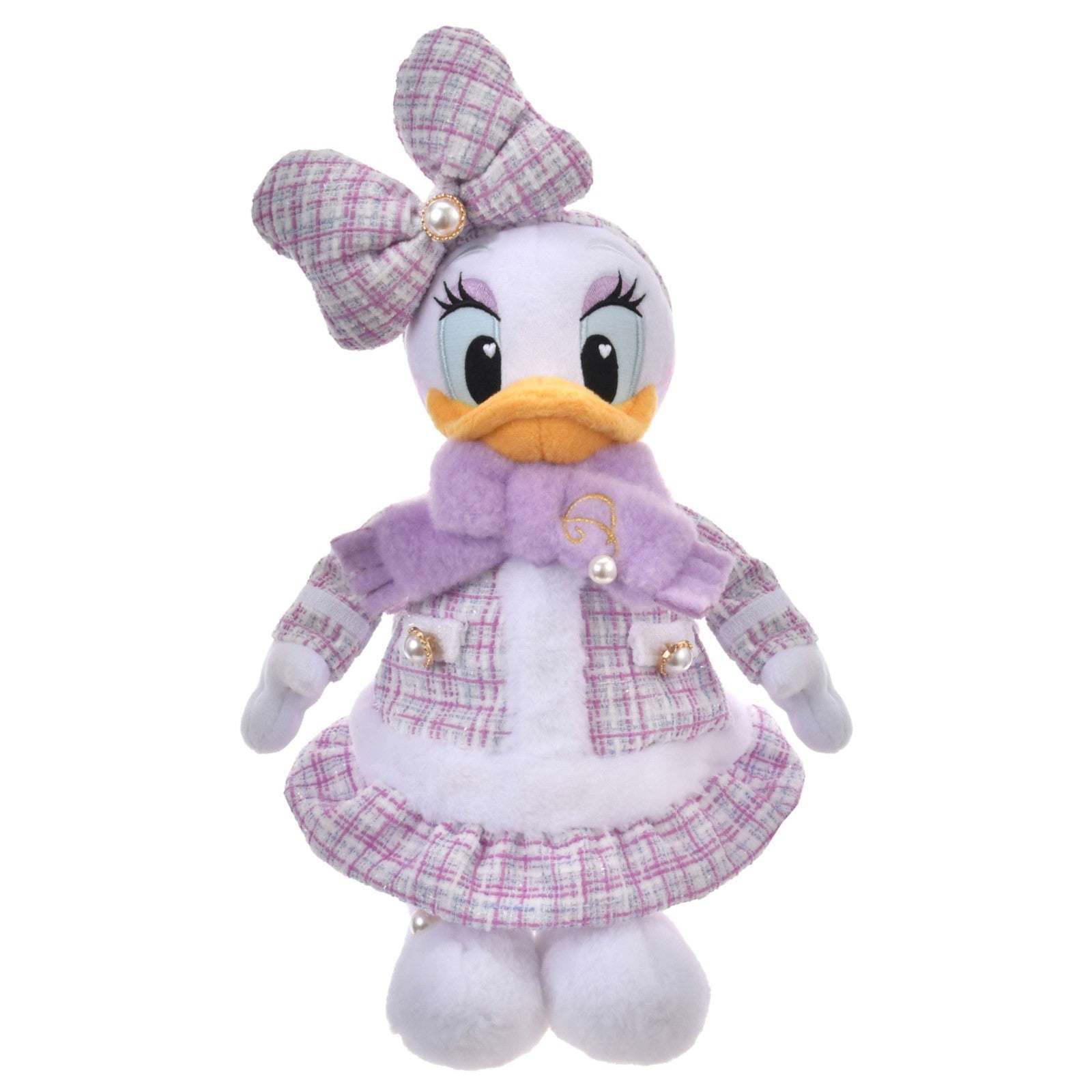 '+Japan Tokyo Disney Store Daisy Duck Plush Toy Tweed Style