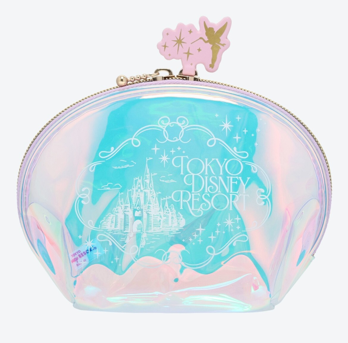 Japan Tokyo Disney Resort Cinderella Castle Tinkerbell Clear Pouch