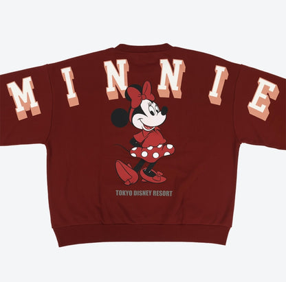 Japan Tokyo Disney Resort Minnie Mouse Sweatshirt Long sleeve 2025