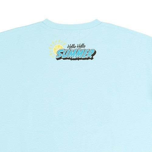 Japan Tokyo Disney Resort Chip and Dale Blue T-shirt Hello Summer