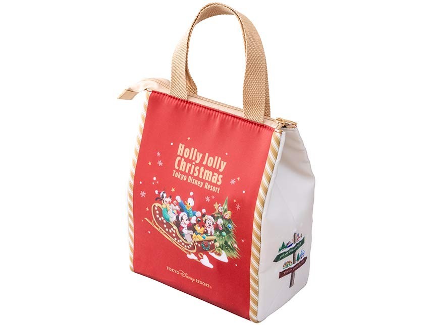 Japan Tokyo Disney Resort Mickey Christmas 2025 Lunch bag Tote Holly Jolly