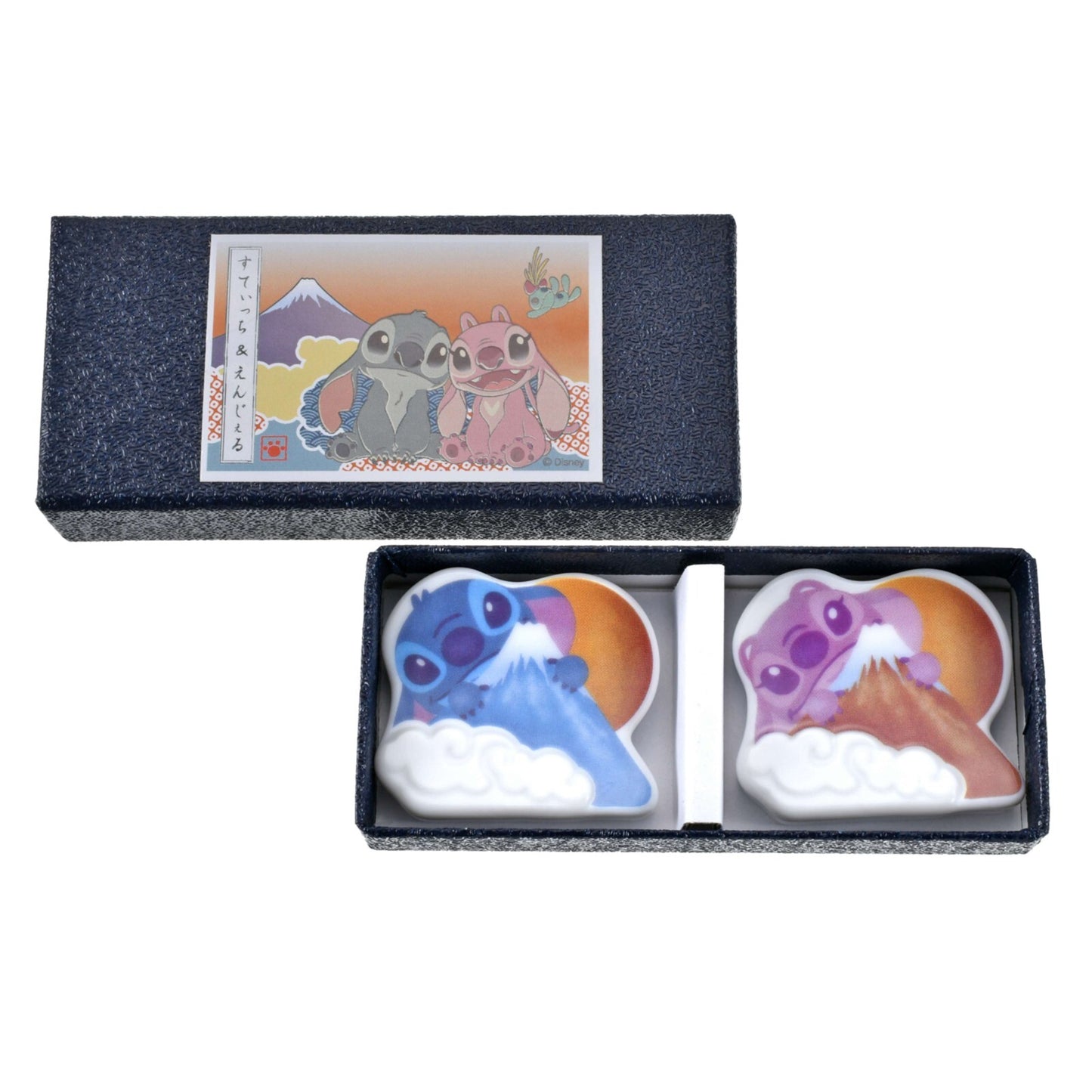 Japan Tokyo Disney Store Stitch & Angel Chopstick Holder Pair Japan Original