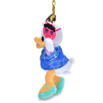 Japan Tokyo Disney Store Donald Duck Plush Toy Keychain MATSURI STYLE