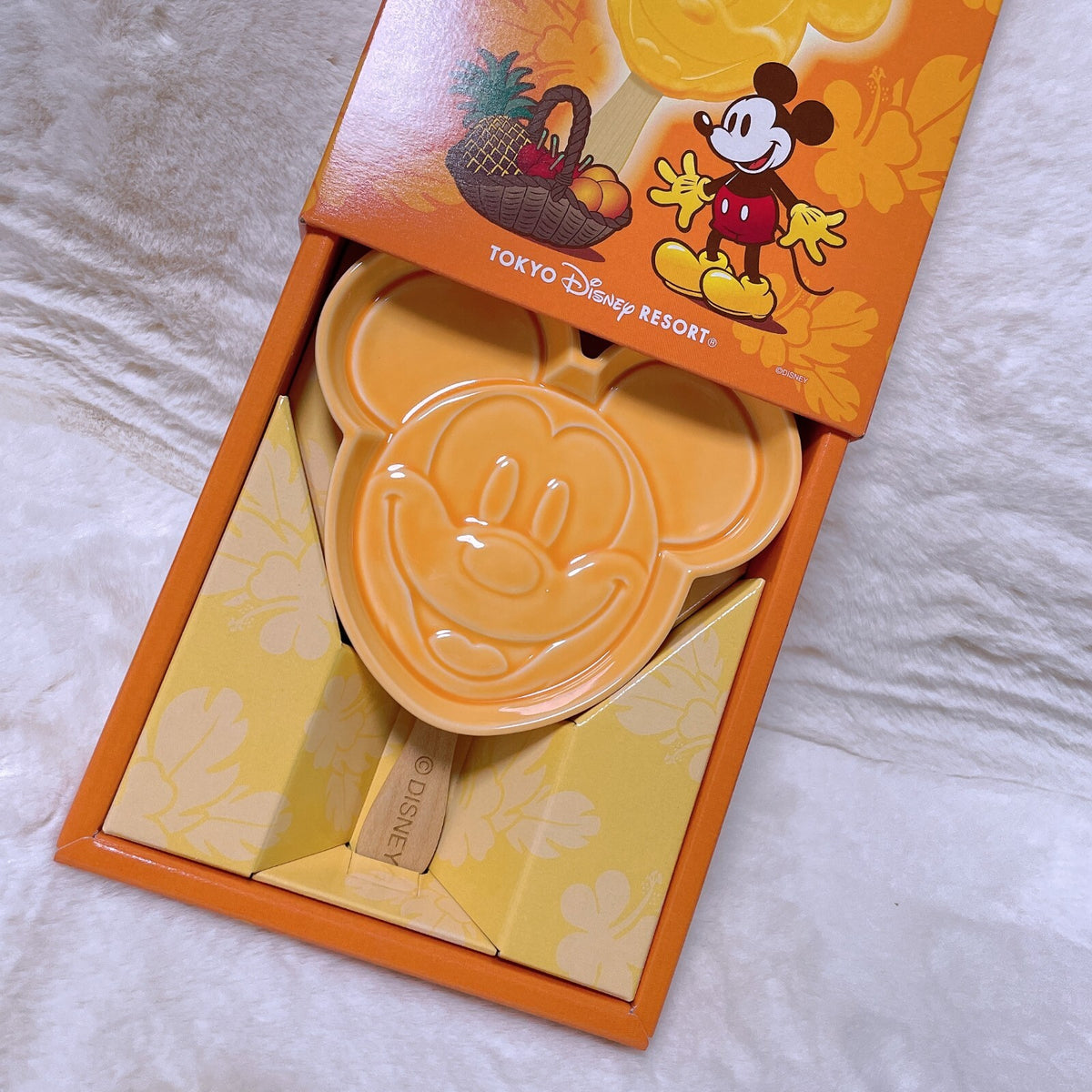 Tokyo Japan Disney Resort Limited Mickey Ice Bar Motif Plate & Spoon souvenir