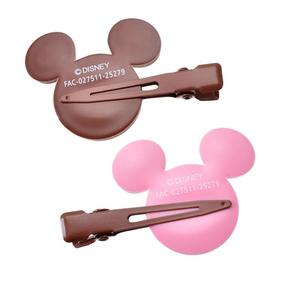 Japan Tokyo Disney Store Mickey Hair Clip Set Valentine's Chocolate MAEGAMI