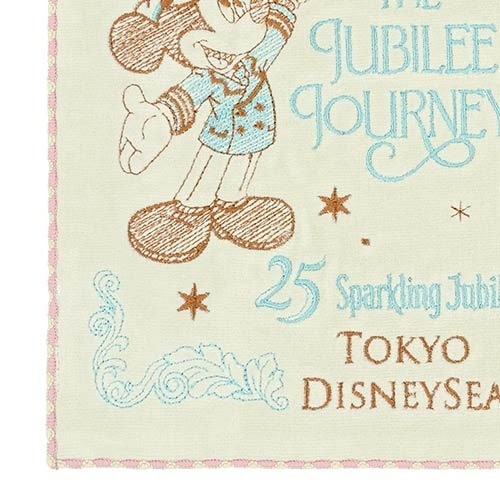 Japan Tokyo Disney Resort Mickey Mouse Mini Towel Sea 25th