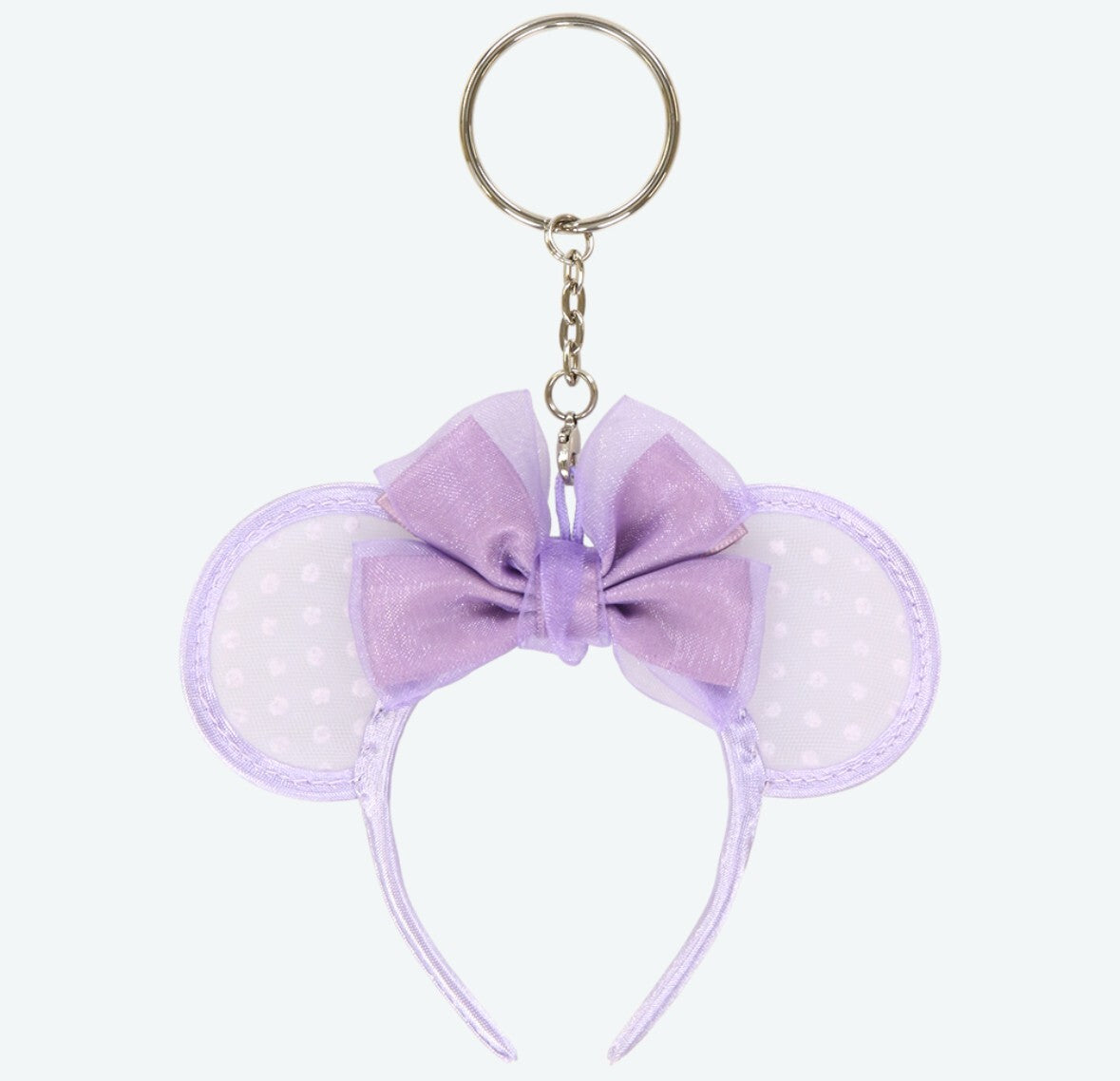 Japan Tokyo Disney Resort Ears Minnie Ribbon Headband Keychain Purple