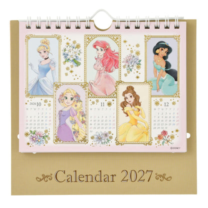 Japan Tokyo Disney Store Disney Princess Desktop Calendar Pop-up Metallic 2027