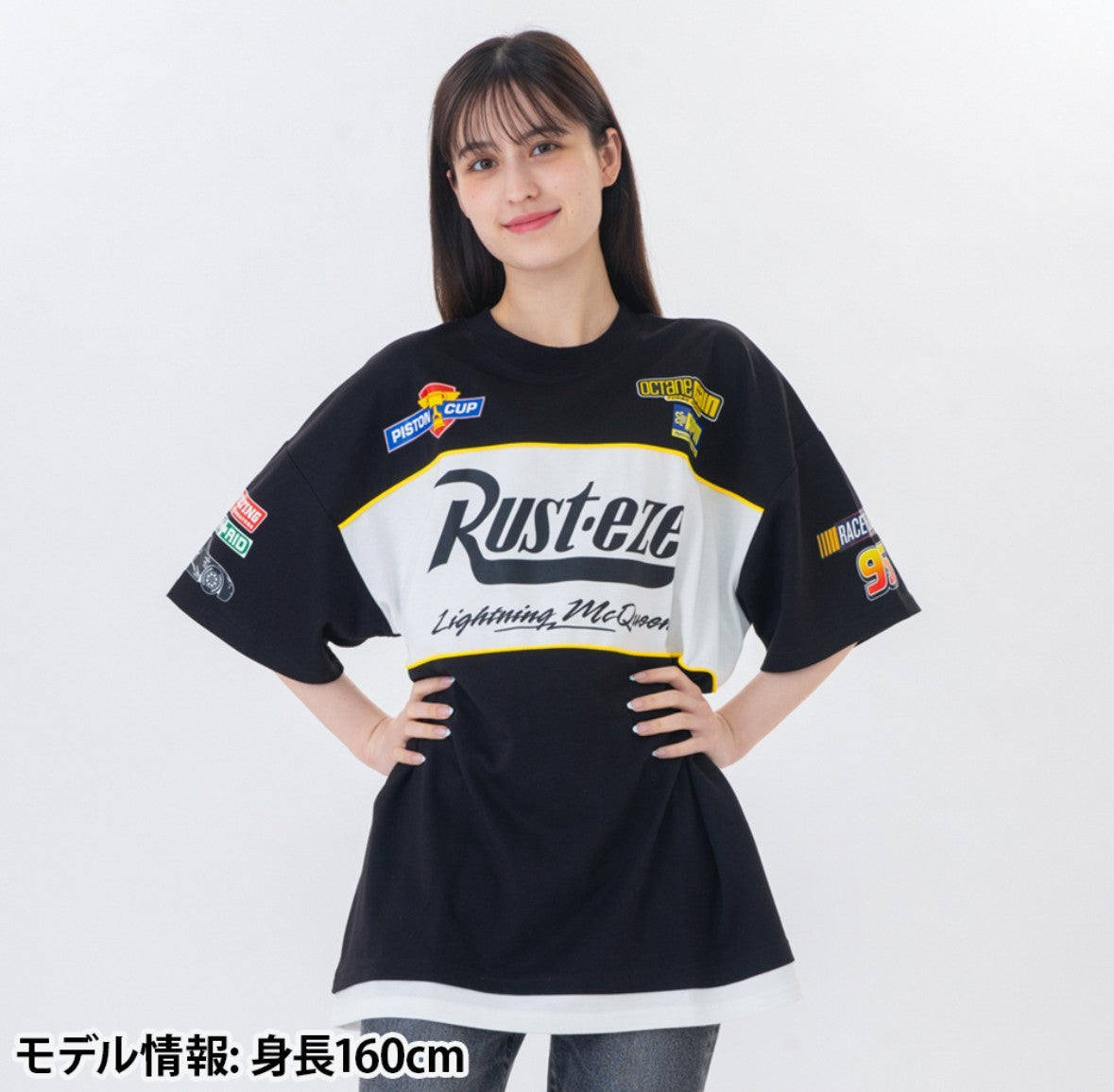 Japan Tokyo Disney Resort Cars T-shirt Black oversize
