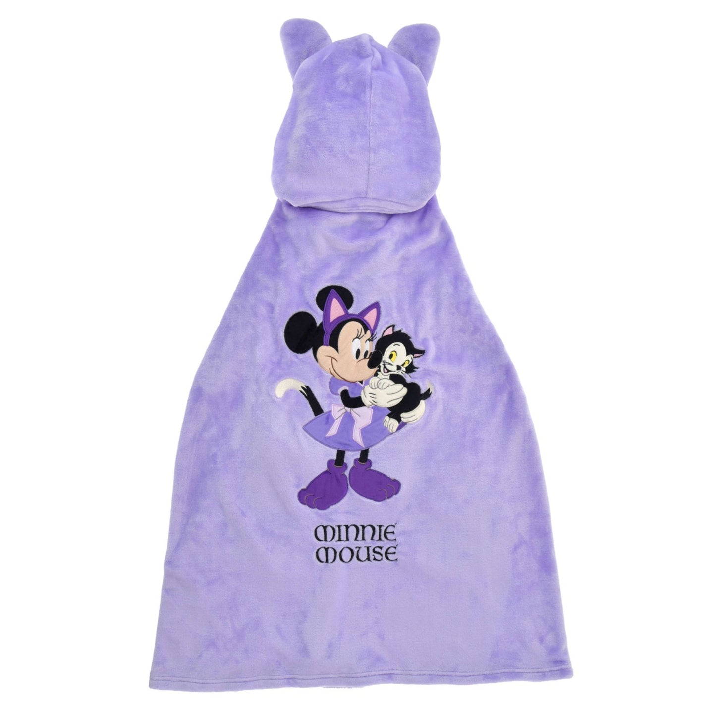 Japan Tokyo Disney Store Minnie & Figaro Hooded Blanket CAT MINNIE AND FIGARO