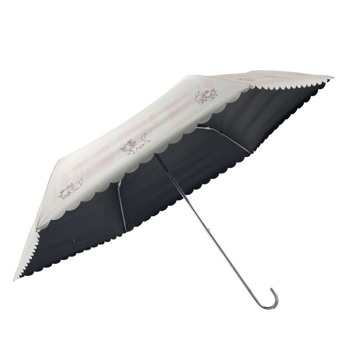 Japan Tokyo Disney Store Marie Folding Umbrella Sunny Rainy Carabiner SHINY DAY