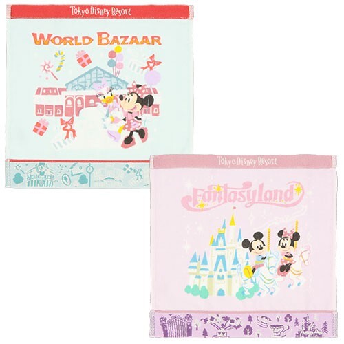 Japan Tokyo Disney Resort Mini Towel Set 2 Theme Land 2 Theme port Icons