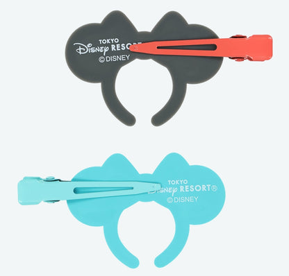 Japan Tokyo Disney Resort 2025 Minnie Ribbon Heart Ears hair clip Set of 2