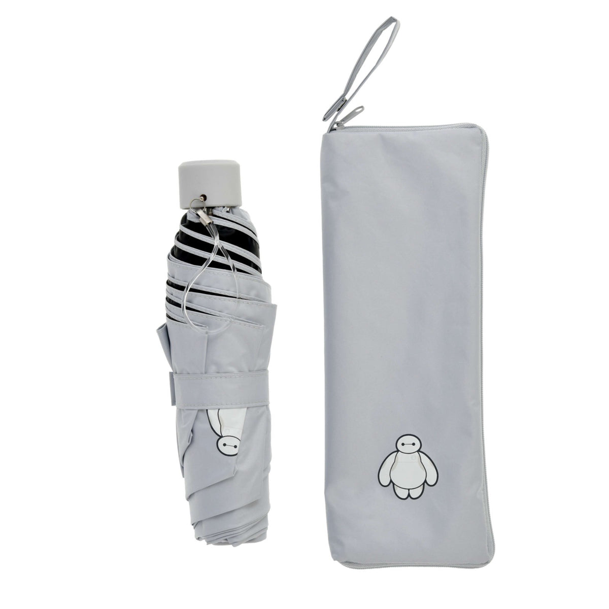 Japan Tokyo Disney Store Baymax Folding Umbrella Sunny Rainy Pouch SHINY DAY
