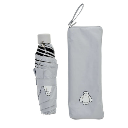 Japan Tokyo Disney Store Baymax Folding Umbrella Sunny Rainy Pouch SHINY DAY