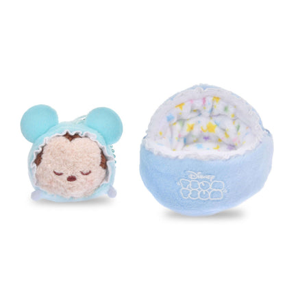 Japan Tokyo Disney Store Mickey Mouse Plush Toy Keychain Sleep TSUM TSUM