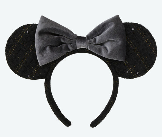 Japan Tokyo Disney Resort Ears HeadBand Hat Minnie Ribbon Black 2024
