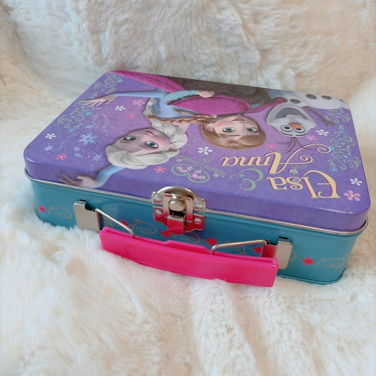 Japan Tokyo Disney Confectionery Tin Can Frozen Ana Elsa Olaf Bag
