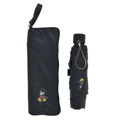 Japan Tokyo Disney Store Mickey Folding Umbrella Sunny Rainy Pouch SHINY DAY