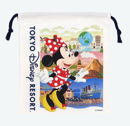 Japan Tokyo Disney Resort Shopping Bag Pattern Mickey Minnie pouch