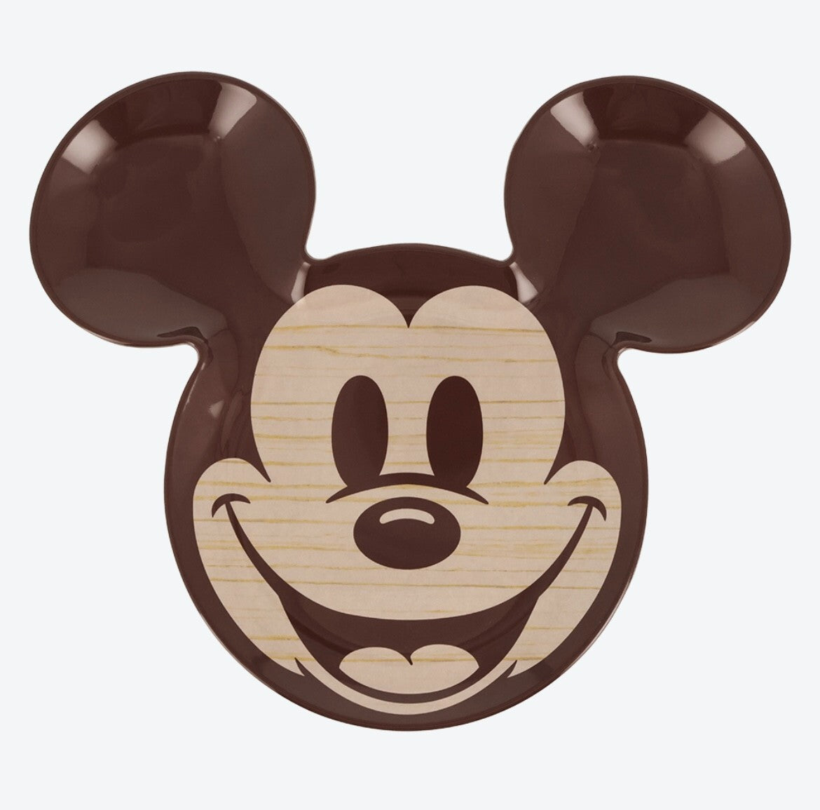 Japan Tokyo Disney Resort Mickey Face Western Melamine Plate 2025 Brown