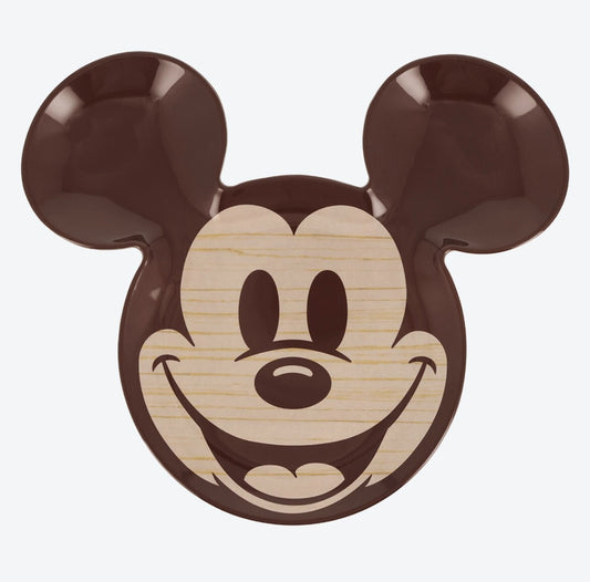 Japan Tokyo Disney Resort Mickey Face Western Melamine Plate 2025 Brown