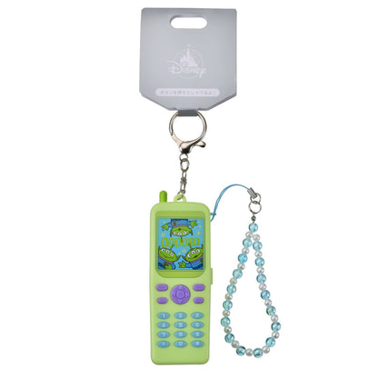 Japan Tokyo Disney Store Little Green Men Keychain Mobile Phones Talking