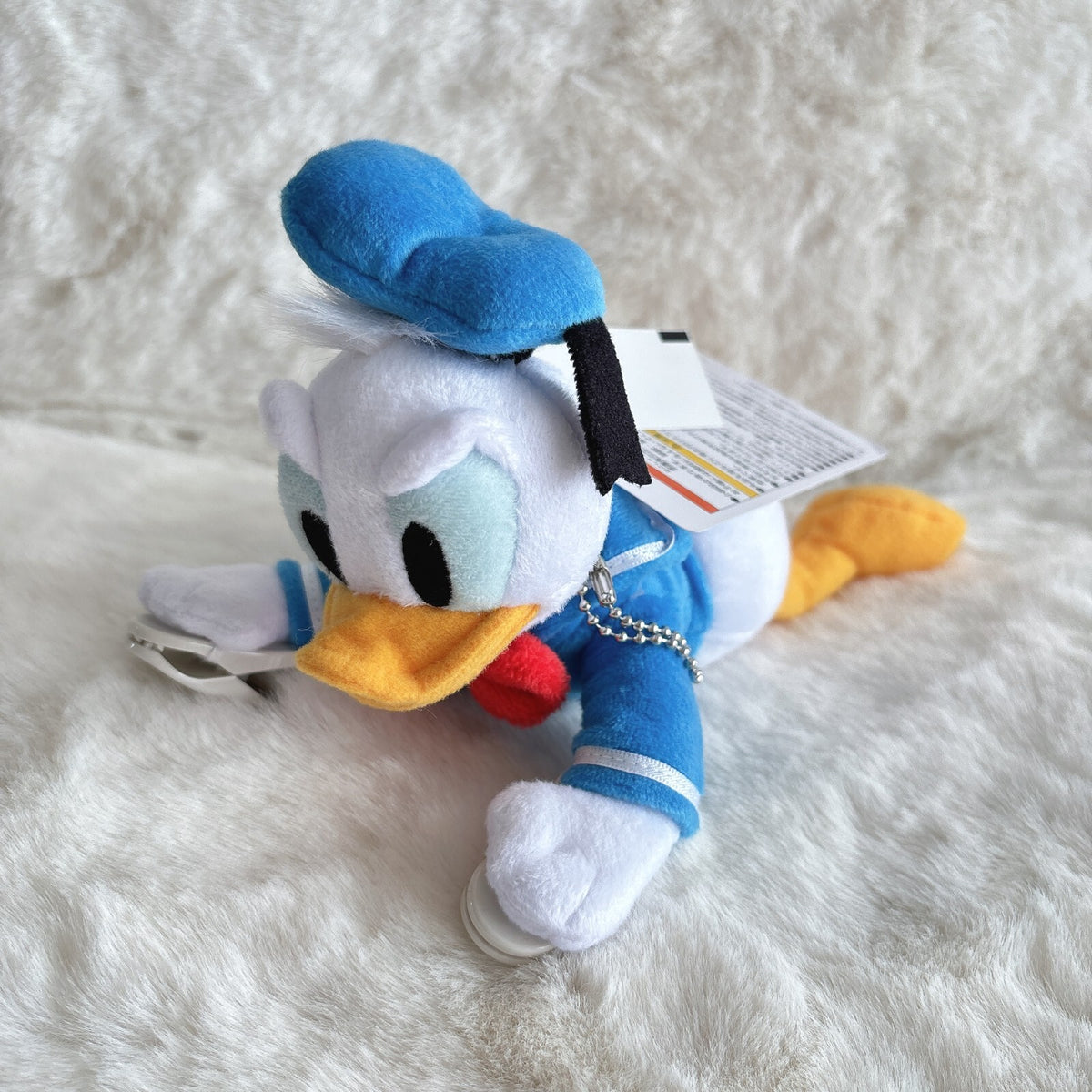 Japan Tokyo Disney Resort Donald Duck Sticky Plush Shoulder clip Keychain