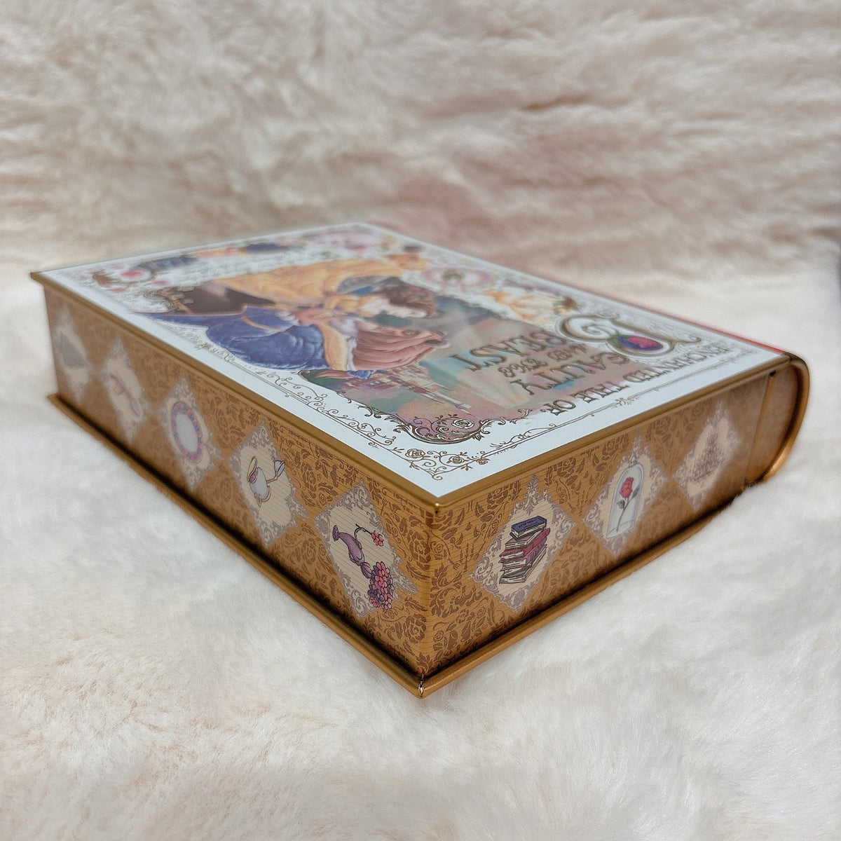 Japan Tokyo Disney Resort Beauty and the Beast Candy Can Book Rose