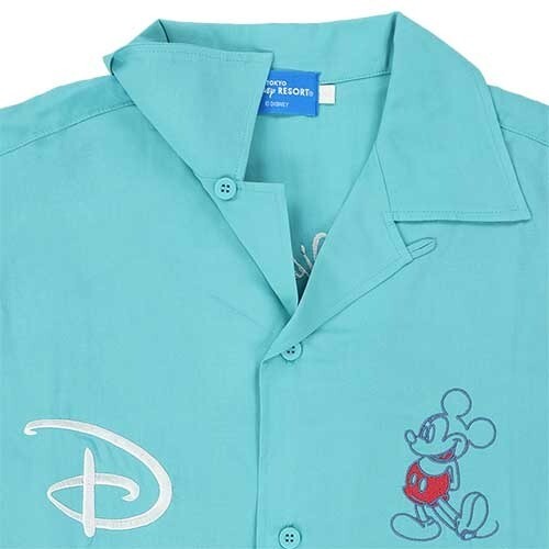 Japan Tokyo Disney Resort Blue short sleeve shirt Park icon embroidery