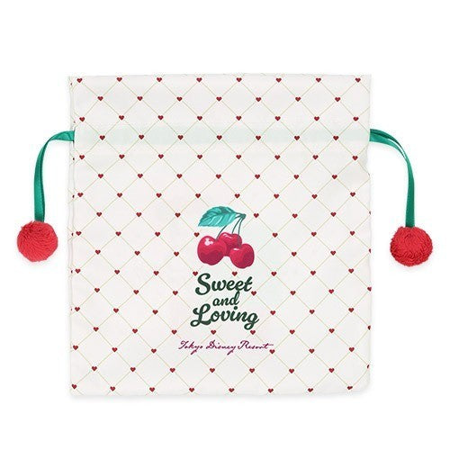 Japan Tokyo Disney Resort Drawstring pouch With the Cherry on Top Minnie