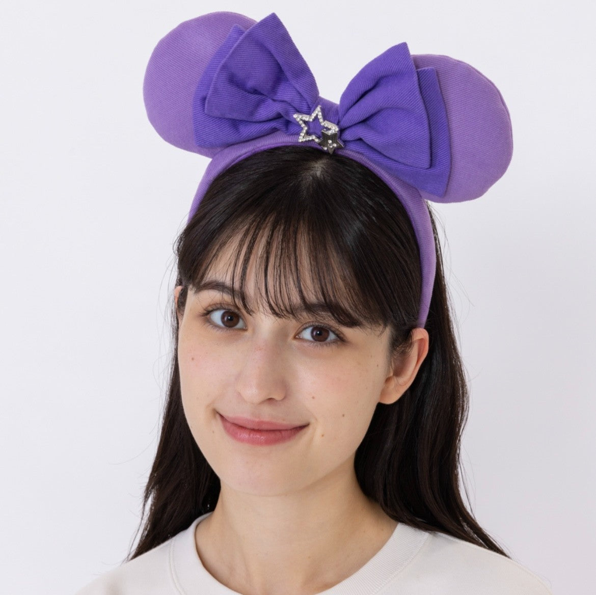 Japan Tokyo Disney Resort Ears HeadBand Hat Minnie Mouse Purple