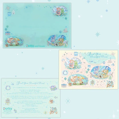 Japan Tokyo Disney Resort Find Your Beautiful Blue Postcard & Clear Holder Duffy