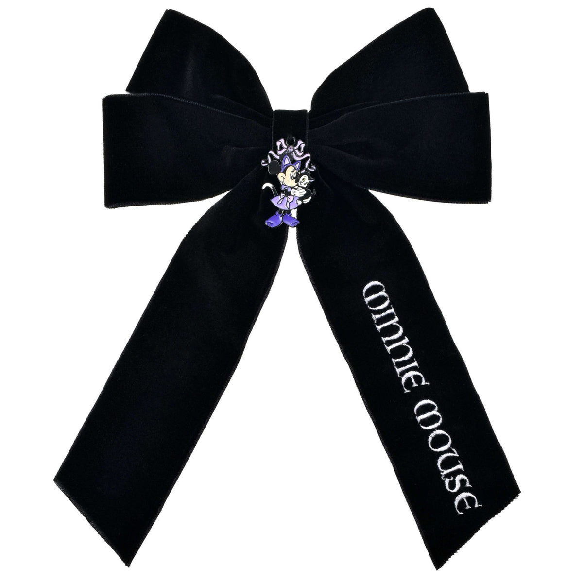 Japan Tokyo Disney Store Minnie & Figaro Ribbon Hair Clip CAT MINNIE AND FIGARO