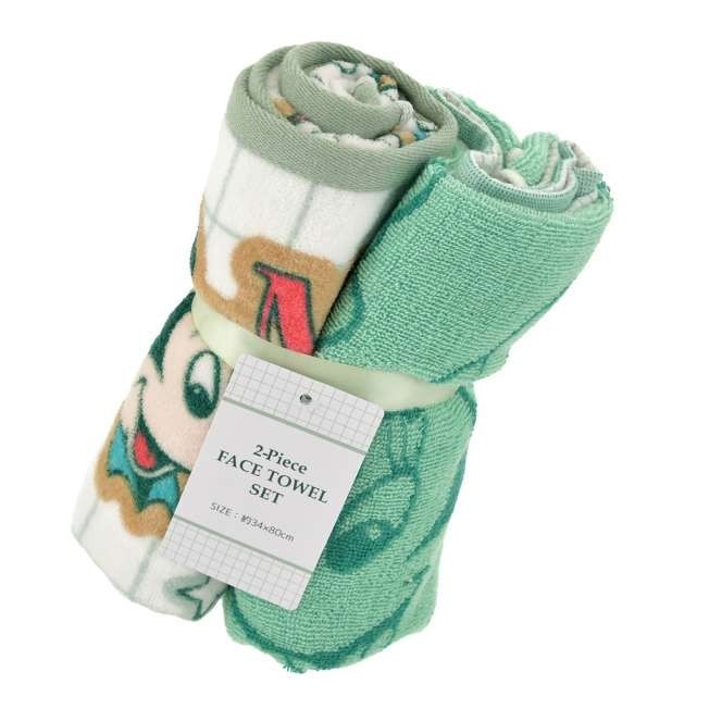 Japan Tokyo Disney Store Mickey & Friends Face Towel Set Sticker Style