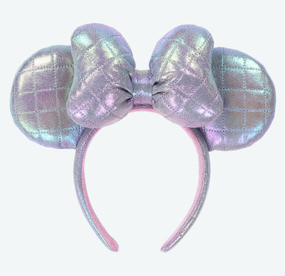 Japan Tokyo Disney Resort Ears HeadBand Hat Cap Aurora Shine Ribbon Minnie