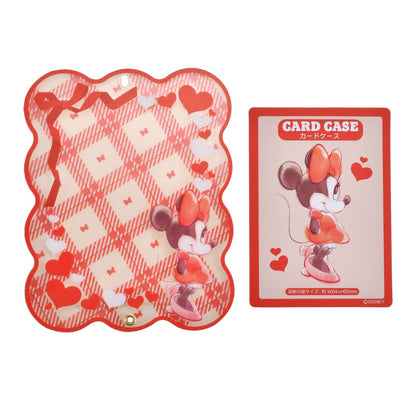Japan Tokyo Disney Store Minnie Card Holder with Bead Charm Heart-Pounding