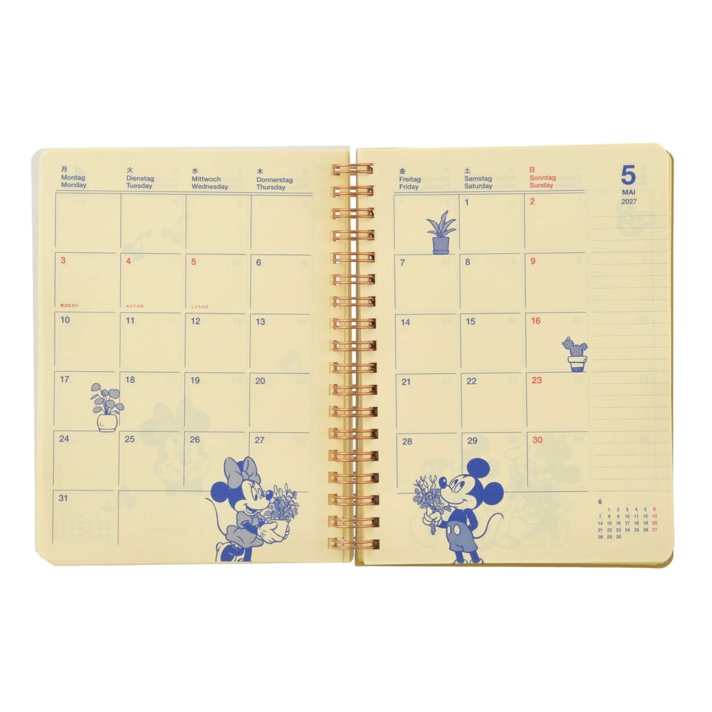 Japan Tokyo Disney Store Minnie & Friends Delfonics Rollbahn Diary L 2027