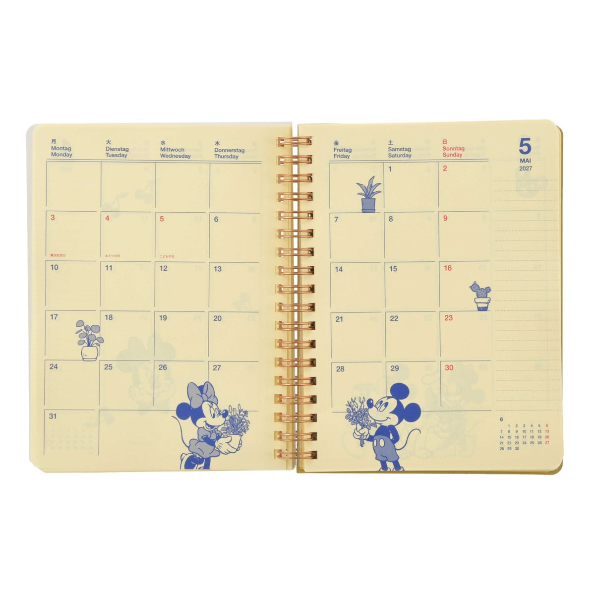 Japan Tokyo Disney Store Minnie & Friends Delfonics Rollbahn Diary L 2027